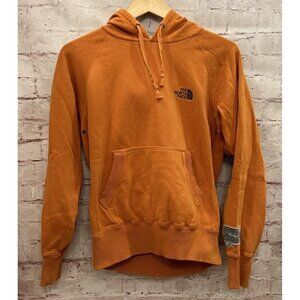 The North Face Hoodie Mens Small Orange Never Stop Exploring Graphic Mountain